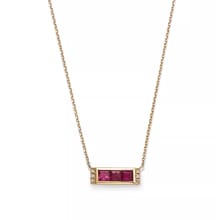 Product image of Bloomingdale's Ruby & Diamond Accent Bar Necklace
