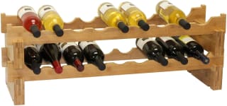 Product image of Oceanstar 18-Bottle Stackable Bamboo Wine Rack