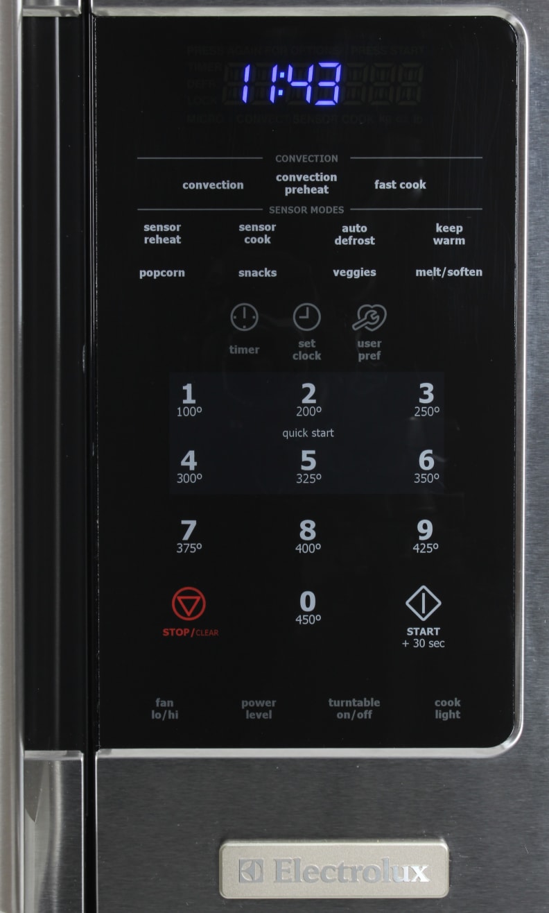 The control panel is well laid out.