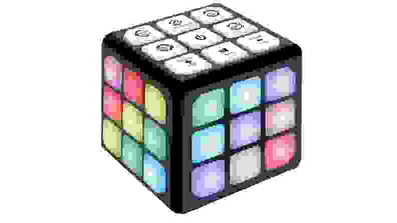 A cube with light-up segments