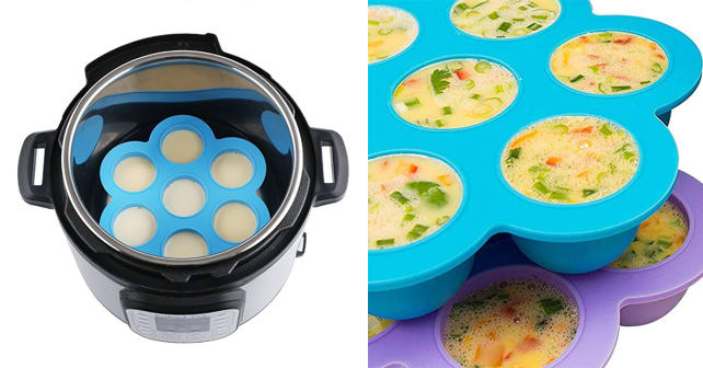 Aozita Silicone Egg Bite Molds