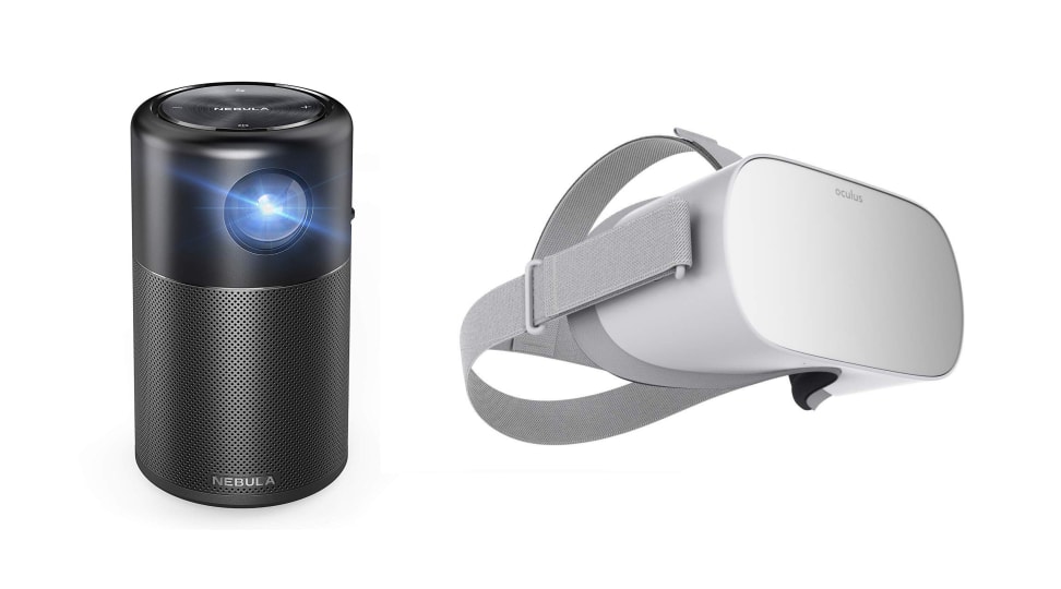 Nebula Capsule Projector and Oculus Go Virtual Reality Headset