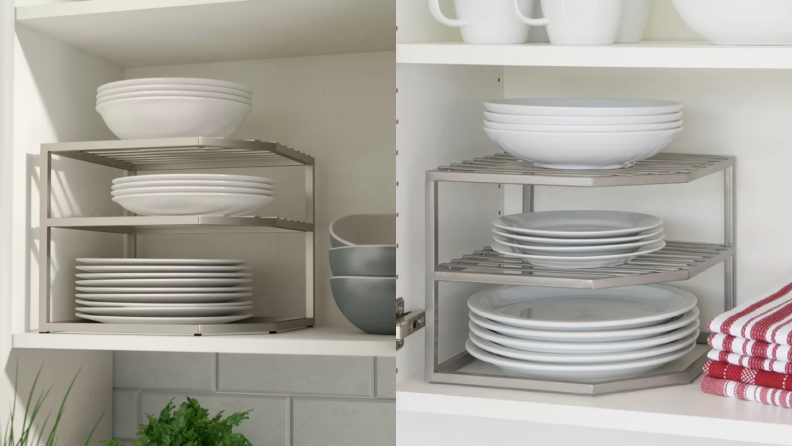 Plate organizer holding plates