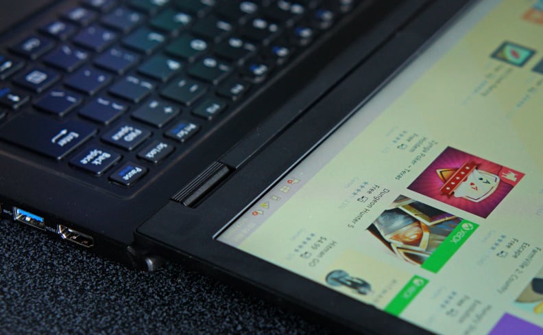 It can't transform into a tablet like the LaVie Z 360, but the screen can be tilted back 180-degrees.
