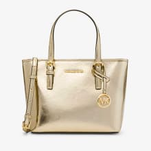 Product image of Michael Kors Outlet Jet Set Travel Extra-Small Metallic Top-Zip Tote Bag