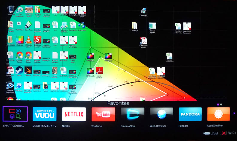 Sharp LC65UB30U smart central quickbar