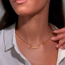 Product image of Mint & Lily 14K Solid Gold Fairy Name Necklace