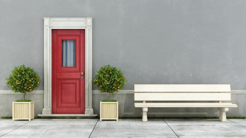 some front door paint colors can enhance architectural elements