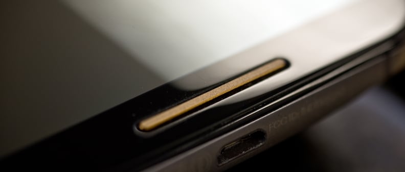 The speaker grille of the Motorola Moto X (2014 edition).
