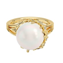 Product image of Cotillion Cultured Pearl and Diamond Cocktail Ring