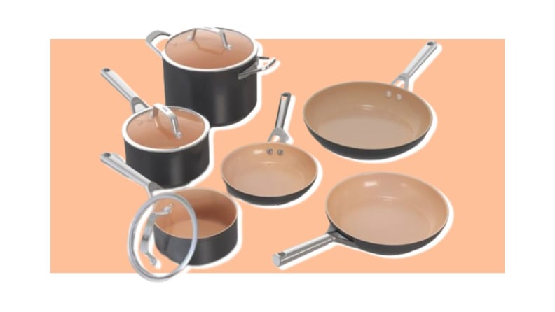 Ninja Extended Life Essential Ceramic 12-Piece Cookware Set, PFOA/PFAS Free, CW89012