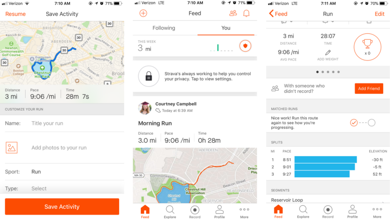 Strava Running App