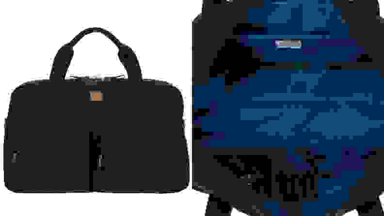 black weekender duffel bag by BRIC