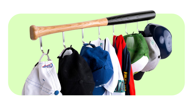 Baseball Bat Coat Rack