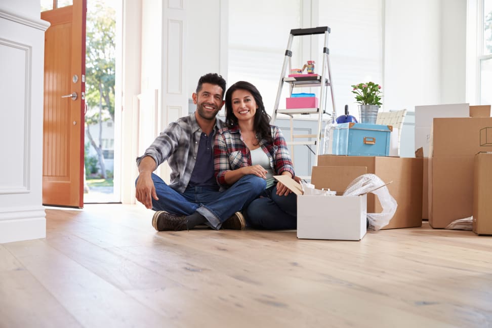 Couple moving in to first house