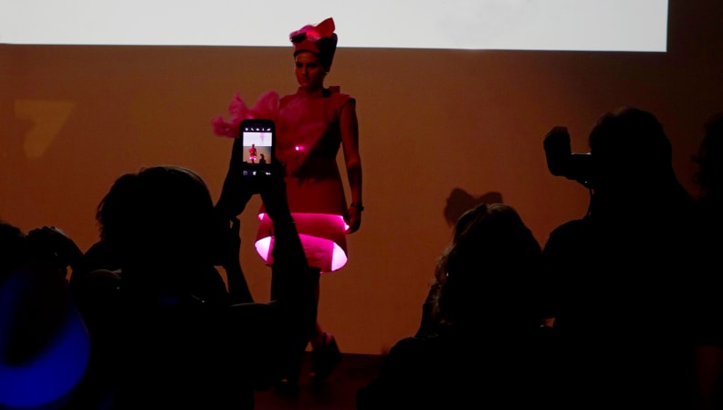 CE Week: The hat and feather don't exactly help this cause, but this Illuminated Vintage dress was still the clear highlight of the show.