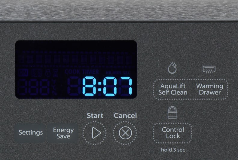 AquaLift button on control panel