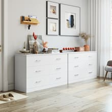 Product image of Homfa 6-Drawer White Double Dresser