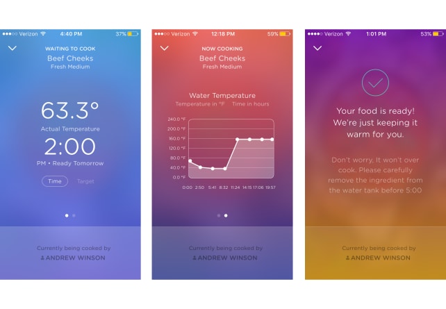 Mellow sous vide app