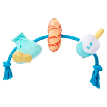 Product image of Frisco Hanukkah Celebration Plush with Rope Squeaky Dog Toy, Large/X-Large