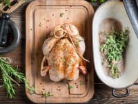A spiced turkey ready for the oven