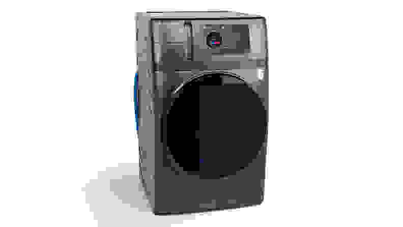 Washer and Dryer combo on white background