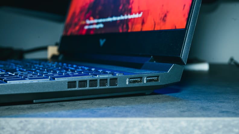 Side view of laptop