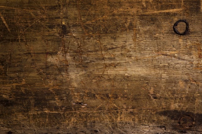 Scratched-wood