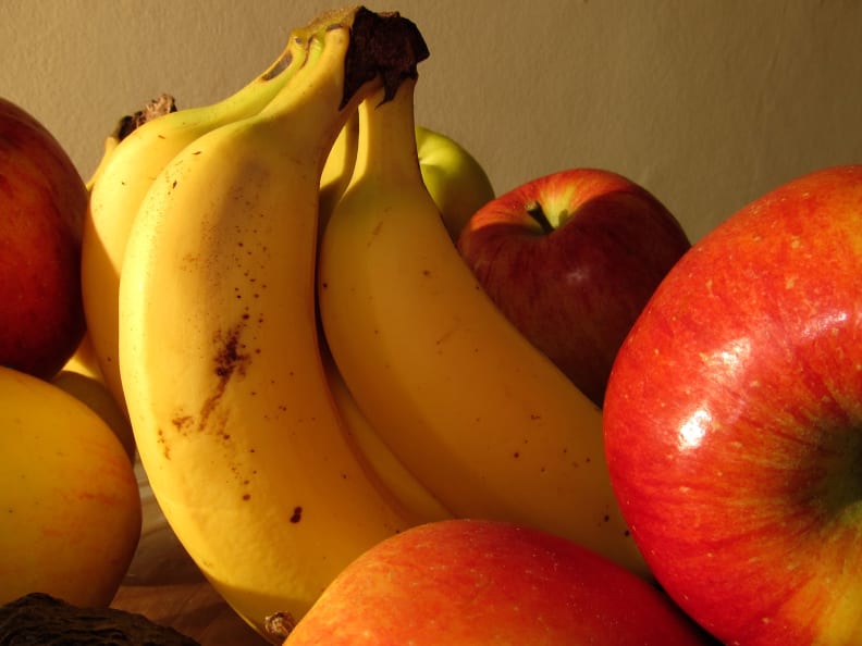 bananas and apples together