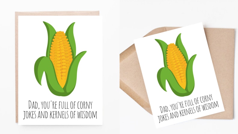 Card with corn on it