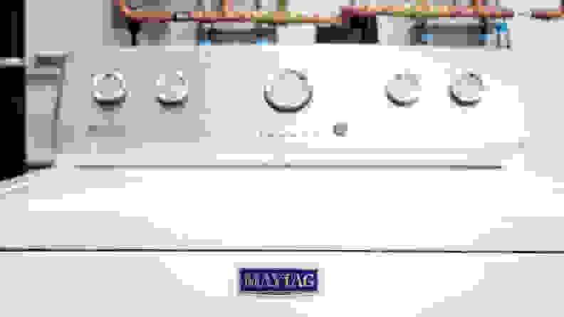 This Maytag is simple to use. Set the knobs, and press the button to start it.