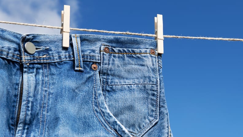 jeans in dryer