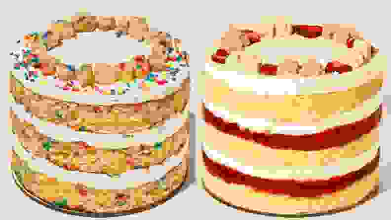 Two Milkbar cakes: birthday and strawberry shortcake