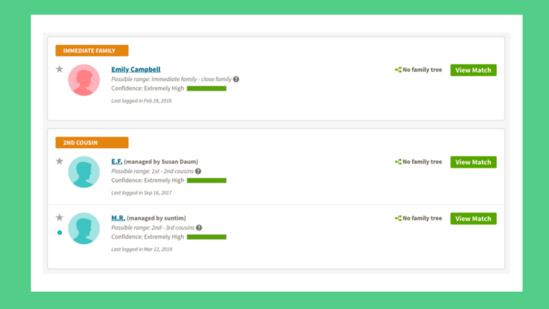 AncestryDNA Matches