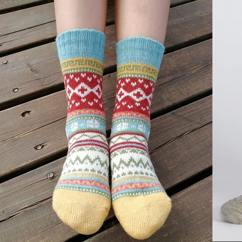 YEBING Womens Fuzzy Slipper Socks Super Soft Cozy Winter Warm Socks Multi Color 5/6 Pairs