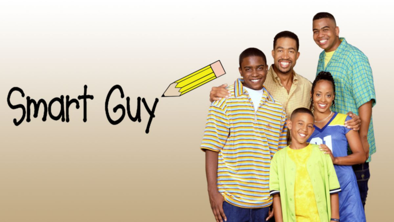 The principal cast of Disney's Smart Guy, including Tahj Mowry.