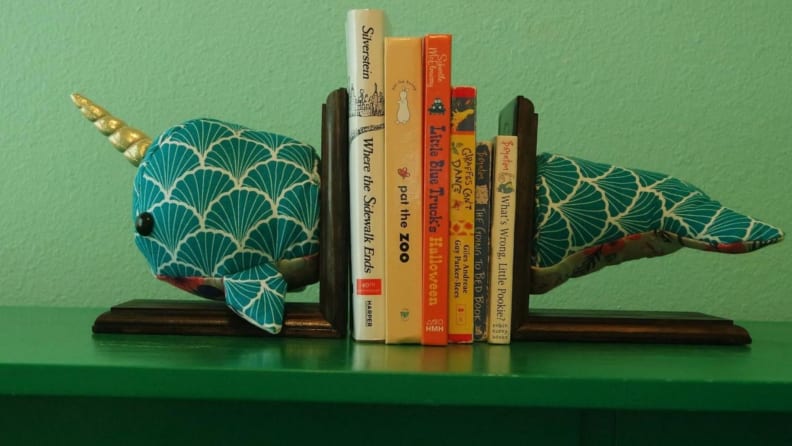 These custom-made book ends will display their favorite books in style.