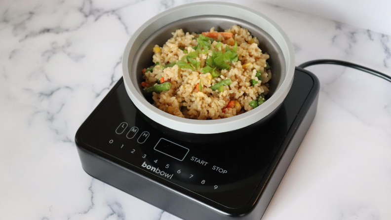 Bonbowl induction multi-cooker uses induction heating technology.