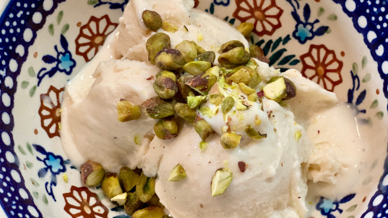 This chewy ice cream is easy to make.