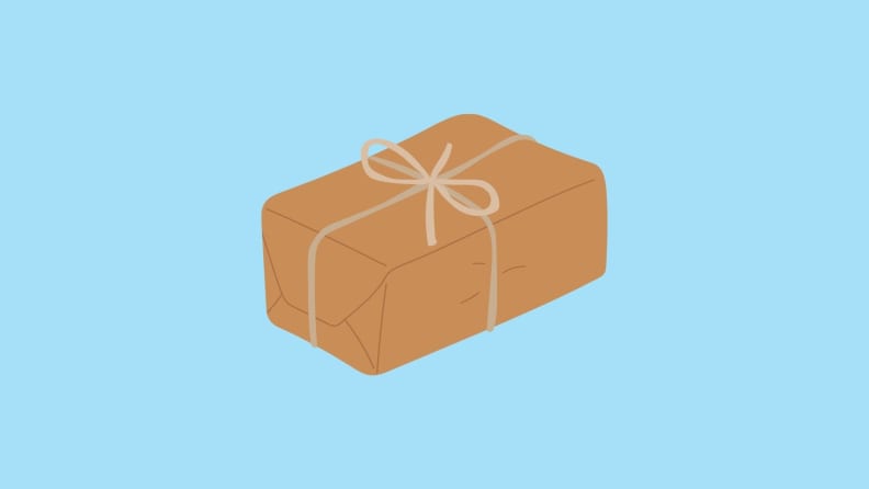 illustration of brown package
