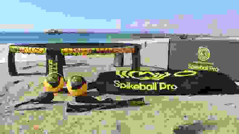 Spikeball set on the beach