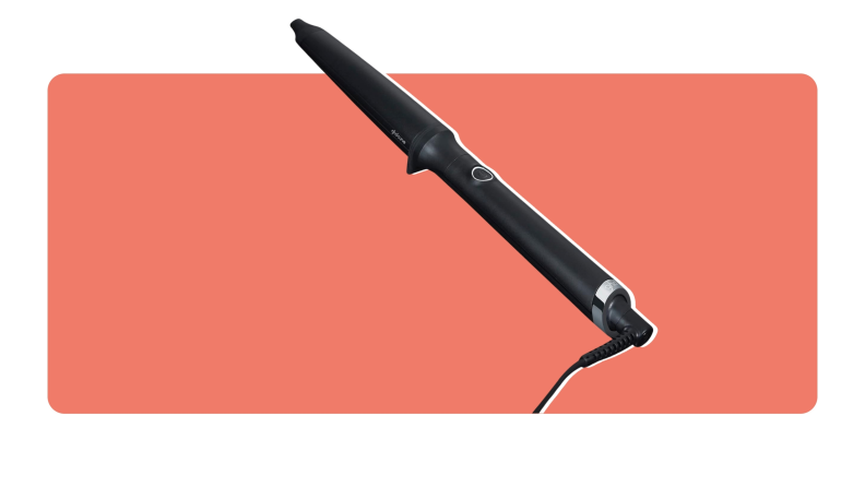 An angled shot of the GHD Curve Creative Curl Wand.