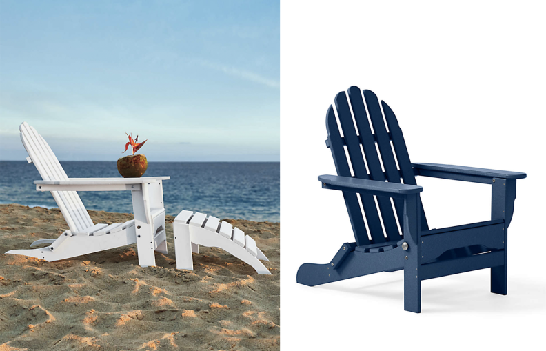 Two images of Adirondack chairs