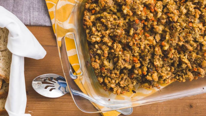 Casserole in a Pyrex dish