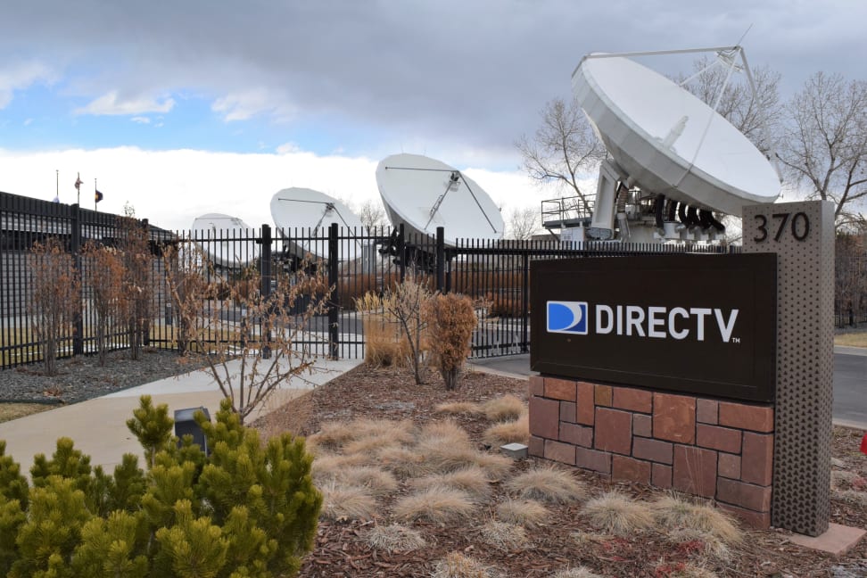 DirecTV facility with satellite dishes