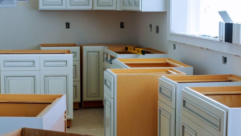 Messy kitchen during renovaation