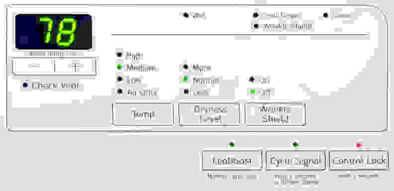 A limited number of features and customizable options keeps doing laundry pretty simple—which could be good or bad, depending on how you like to do things.