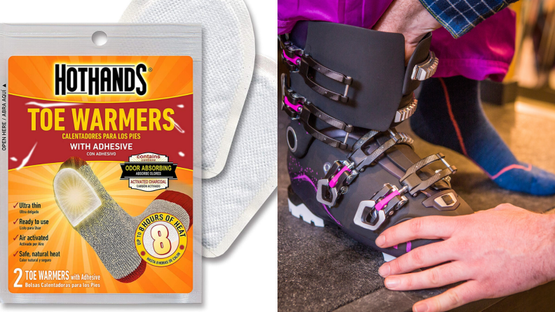 Toe warmers and hand warmers are great for outdoor sports in the winter.