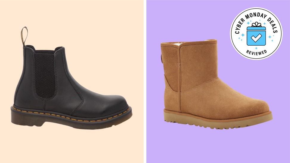 The Dr. Martens 2967 Chelsea Boot and UGG Corey II Boot side by side.
