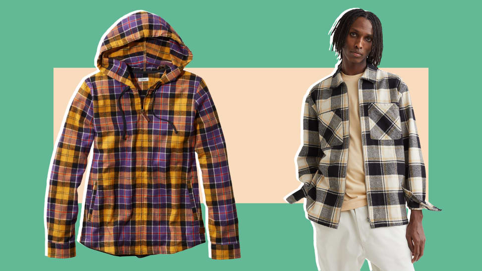 Buy AE Oversized Plaid Flannel Shirt online